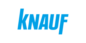 Logotipo de Knauf, proveedor de yeso y placa de yeso laminado de Grupo AJF