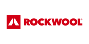 Logotipo de Rockwool, proveedor de lana de roca de Grupo AJF